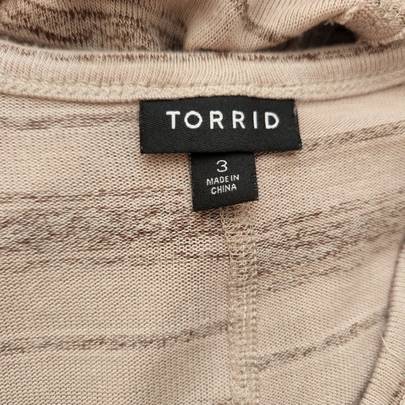TORRID Long sleeve raw hem striped top Size 3 - Picture 5 of 6